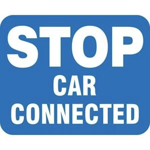 Accuform RAILROAD CLAMP SIGN STOP CAR CONNECTED FRR394BU - main